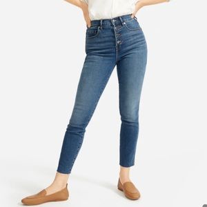 NWT Everlane Authentic Stretch High-Rise Skinny Button Fly Jeans